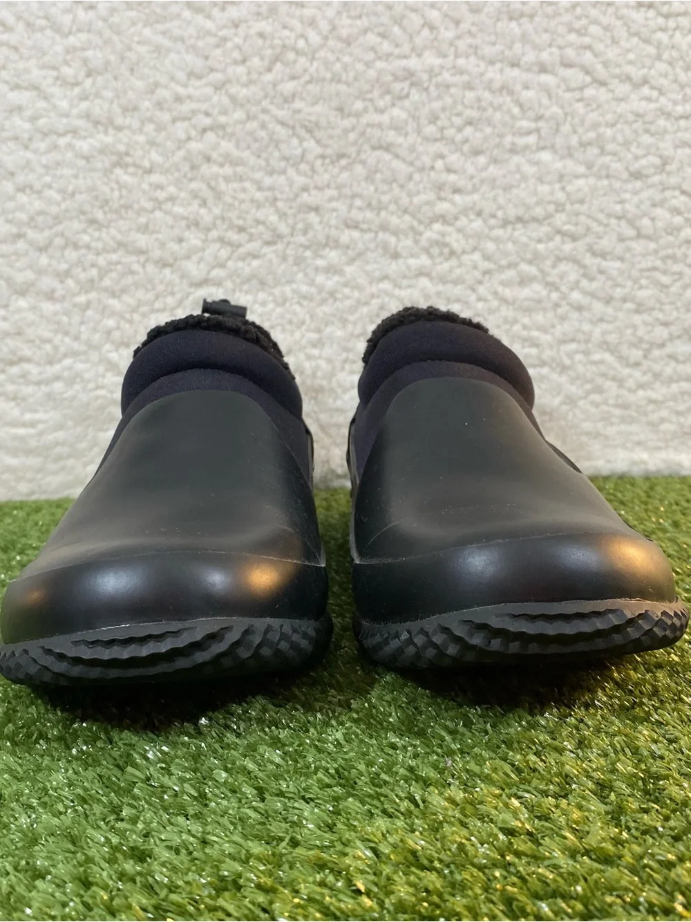 Kensie Carmella Duck Boots Women's Size 8 Winter Rain Clog Black Waterproof Fur